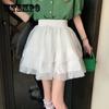 Женские юбки, летняя мода, плиссированные тюлевые юбки, повседневная юбка-пачка для девочек, нижняя юбка в стиле Лолиты, милая вечерние мини-юбка для подружек невесты
