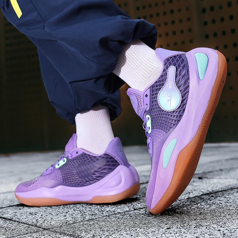 High Quality Purple Basketball Sneaker Man Low Top Platform Unisex Training Shoes Non-slip Match Sports Shoes for Basketball