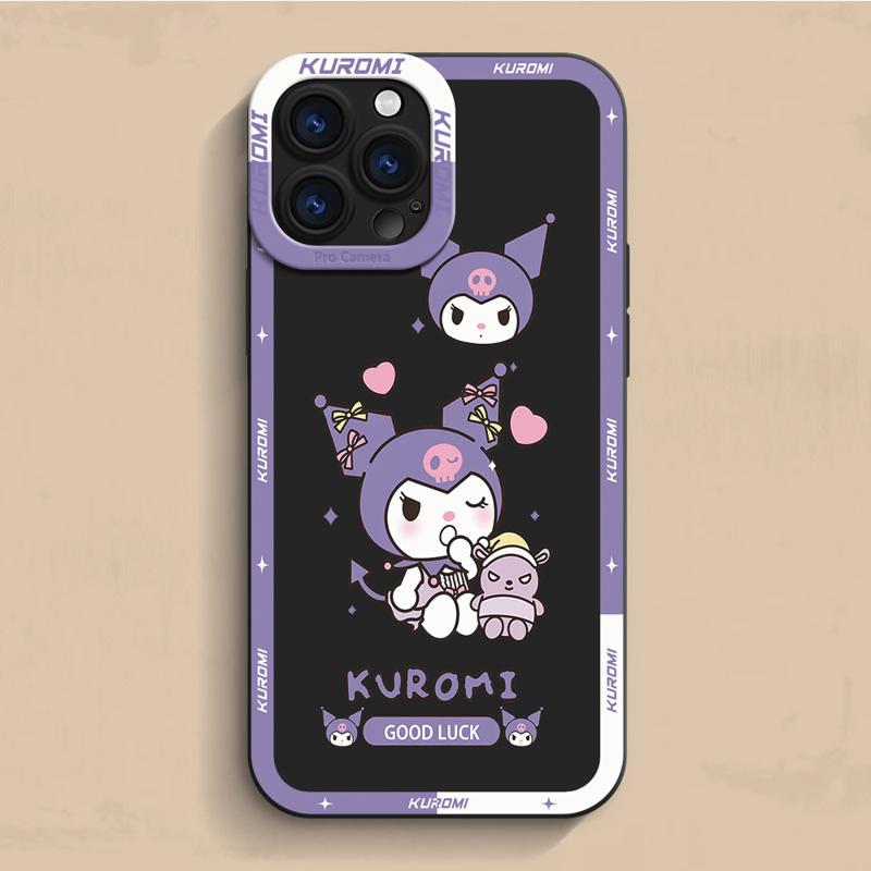 Kuromi My Melody Case For Apple iPhone 15 11 13 14 Pro Max 12 Silicone 15 Plus 11Pro Soft Phone Cover
