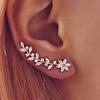 Trendy Flower Earrings for Women Full Paved Sparkling Cubic Zirconia Temperament Sweet Ear Accessories Fancy Gift Jewelry