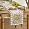 Весенняя цветочная скатерть-дорожка, цветущие цветы, столовое белье, тюльпан, моющаяся скатерть для дома, фермерского дома, обедов, вечеринок, украшение