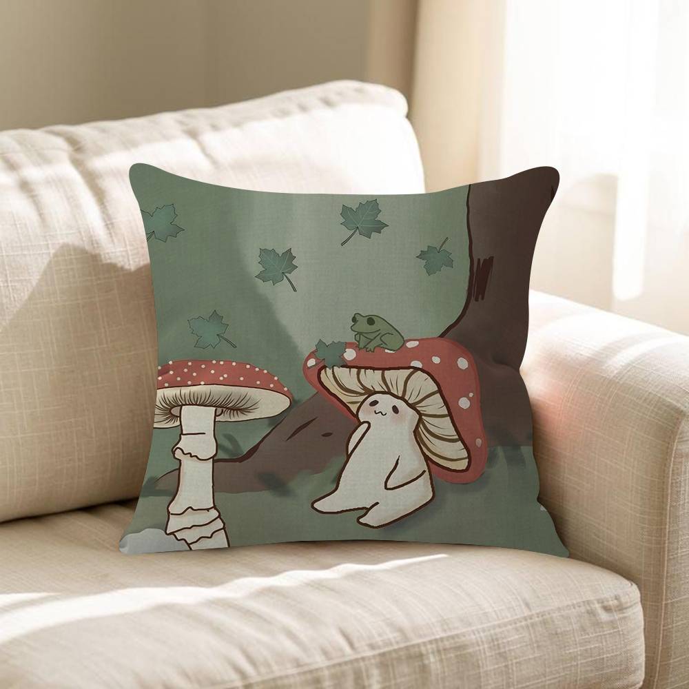 Мультяшная лягушка гриб Наволочка Мультяшный Подарок Чехол для Подушки Спальня Дом Диван Стул Сиденье Декор Чехол для Подушки