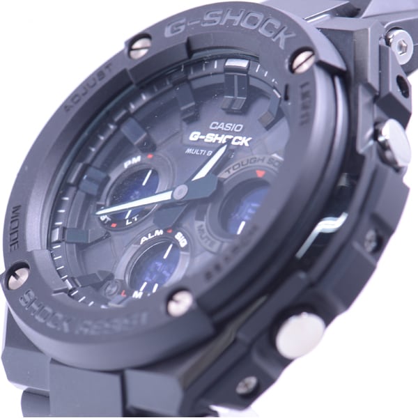 Casio Мужские часы G-SHOCK GST-W100G-1BJF [G-STEEL] круглые черные смоляные цифровые аналоговые