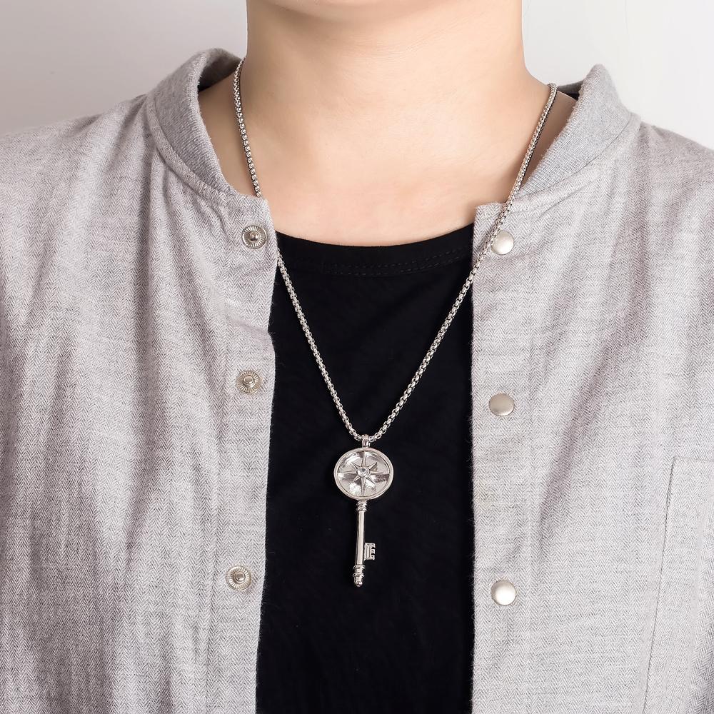 Новый простой стиль дизайна модное ожерелье-ключ для женщин вечность цепь и звено ожерелье 925 стерлингового серебра роскошные ювелирные изделия