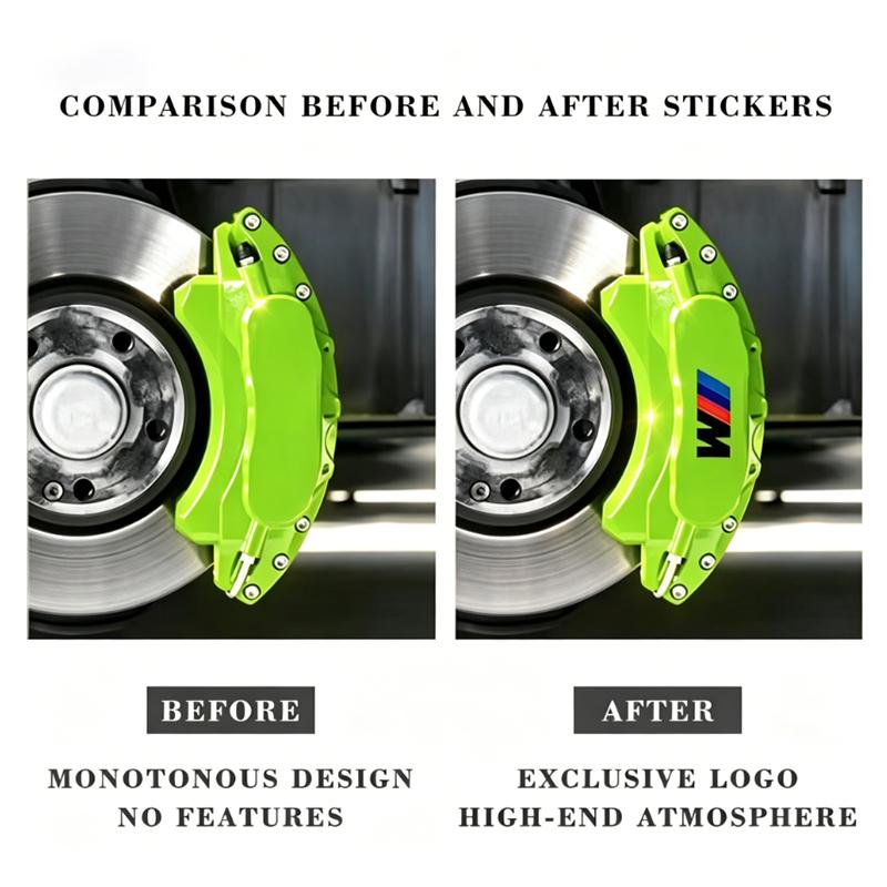 OPZA3 6PCS Car Brake Decorative Stickers Wheel Hub Styling Decals Accessories For BMW M X1 X3 X5 X6 X7 M3 E84 E83 F25 E91 E60 E30 E90