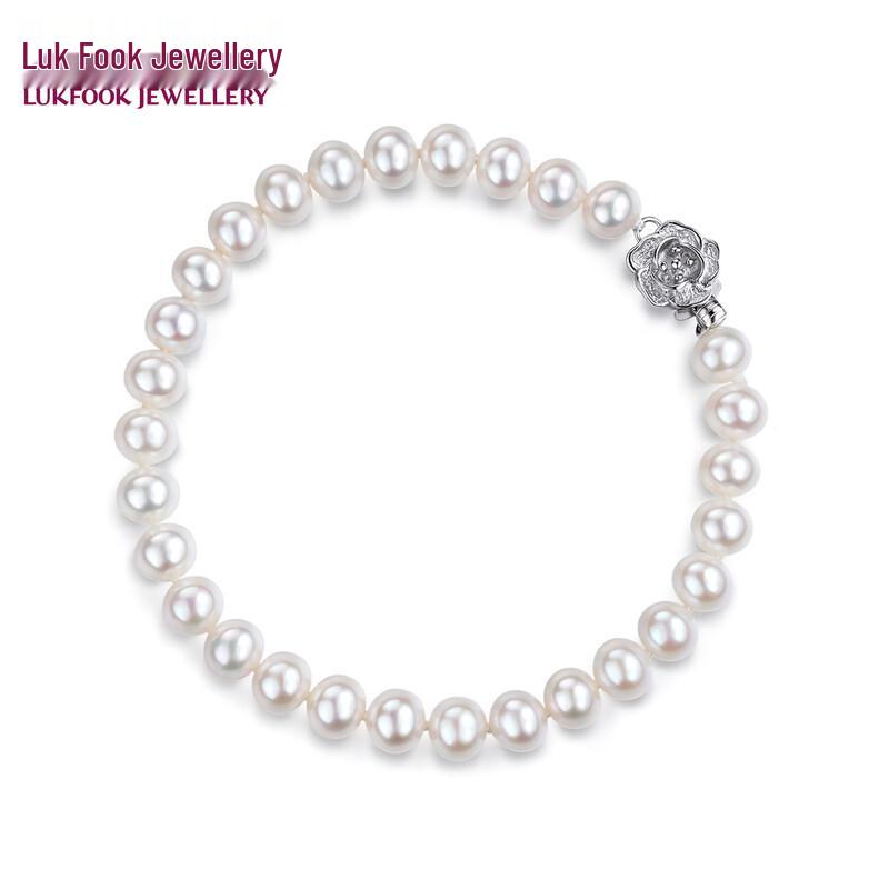 Браслет с пресноводным жемчугом Lukfook Jewellery с застежкой-цветком из Ag925