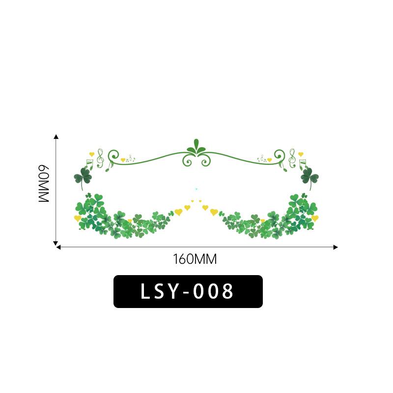 Waterproof Four-Leaf Clover Face Tattoo Stickers for St. Patrick's Day Festival