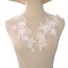 Beaded Embroidery Flower Appliques Lace Clothing Applique Evening Dress Clothing Patches  Women