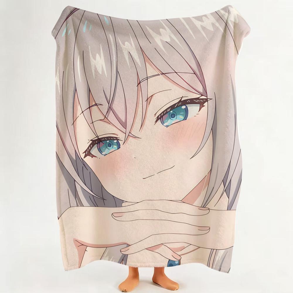 Character N Nayuta A Amakawa Throw Flannel Throw Blanket Suitable for Sofa Living Room Bedroom