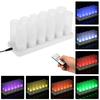 Set of 12 Rechargeable LED Color Changing Flickering Flameless Tealight