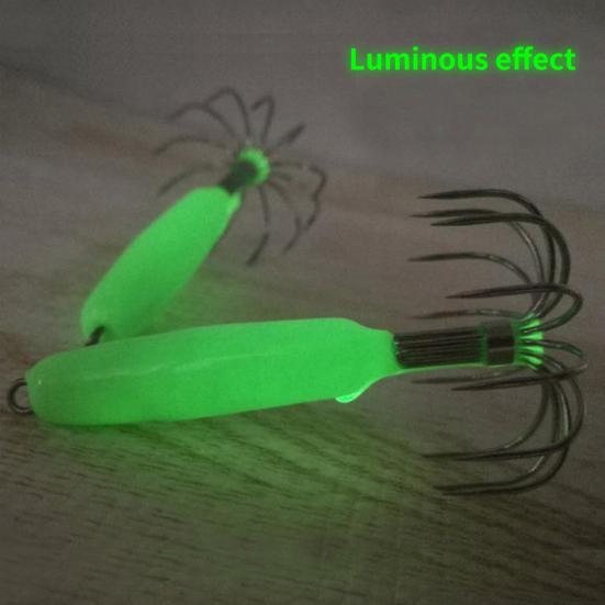 Металлический кальмарный джиг Прочный Хорошая прочность 12 крючков для кальмара для рыбалки