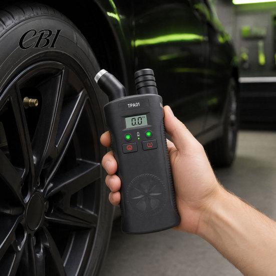 Garage Compatible Tire Sensor Tool 2 in 1 Pressure Gauge, Digital Reset for 433 MHz, Car Gauge 0-150 PSI Motorcycle Tester, Auto Shut Off Life