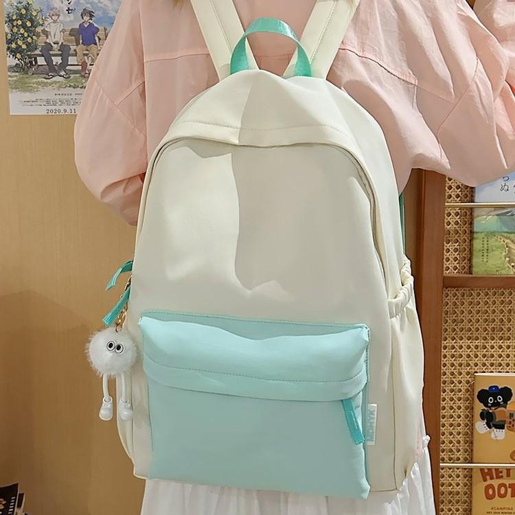 Schoolbag Mori ins Campus Japanese Large Capacity Lightweight Simple Solid Color Versatile School Bag Middle School Student Backpack