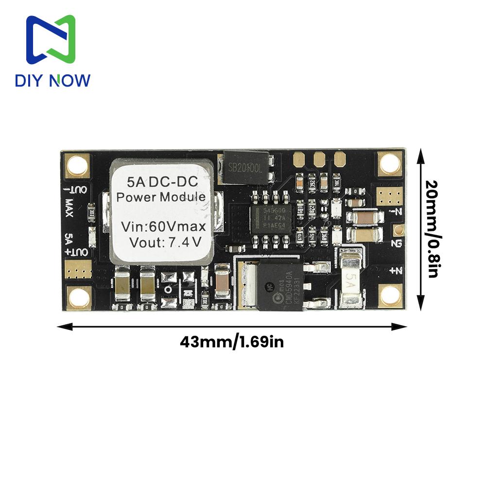 Понижающий DC-DC модуль DC 9.9-60V на 8.4V 41W Неизолированный понижающий модуль 5A для сервоприводов, дронов, промышленных плат управления