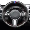 Кожа с карбоновым волокном для BMW 2 3 5 7 серии 320 325 330 525 530 535 730 740 X1 X2 X3 X4 X5 X6 X7 Чехол-рукав для рулевого колеса автомобиля