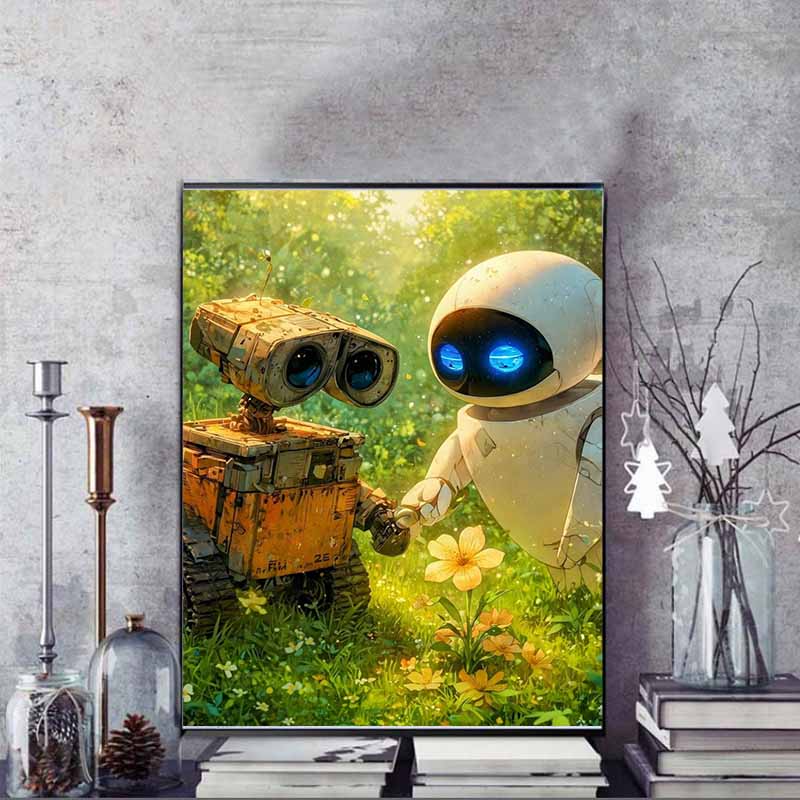 Disney Алмазная живопись WALL E Ева Алмазная живопись Фантастический космос Мультфильм Фильм Вышивка крестом Ручная работа Подарок Декор для дома