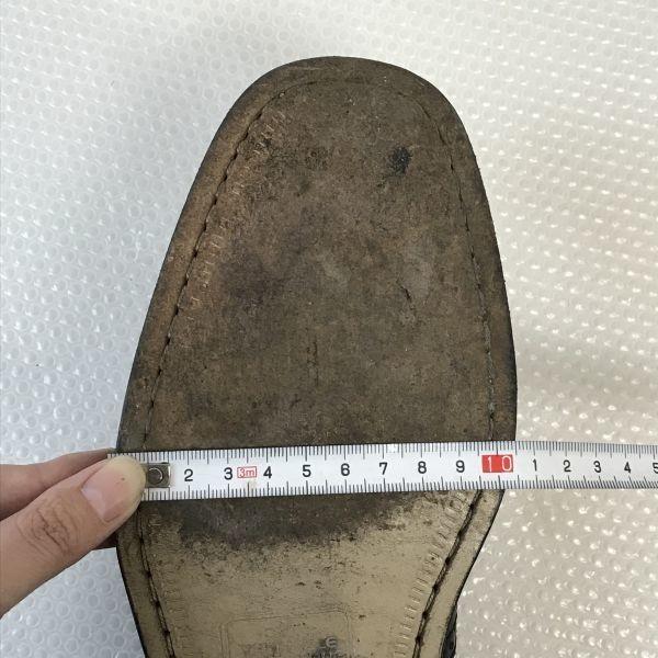 Сделано во Франции CLERGET Кожа Goodyear Welt Full Brogue Wingtip 42 / 26.0-26.5см / Черные Туфли(ИСПОЛЬЗОВАЛ)