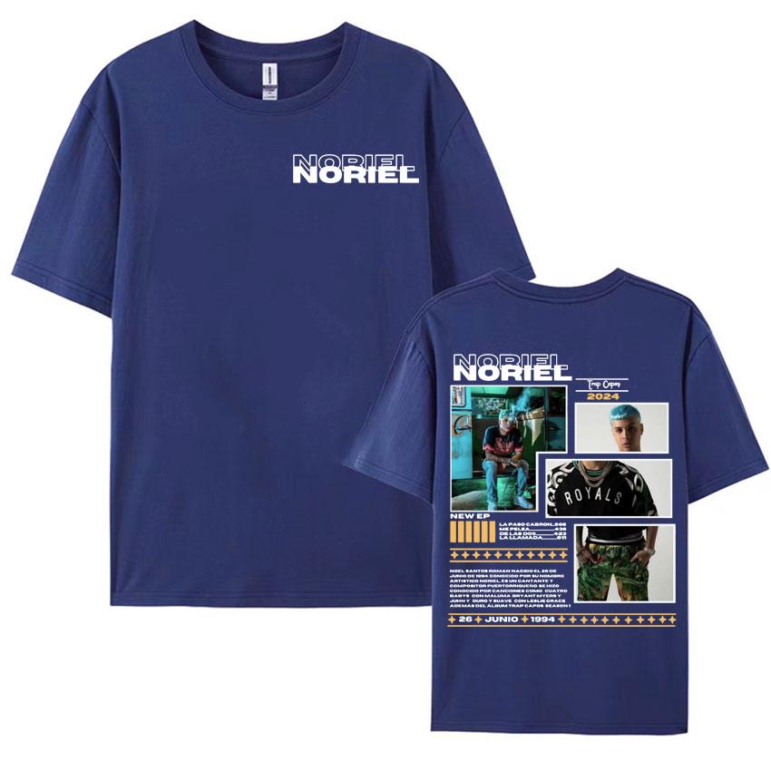 Rapper Noriel Album Tour Cover Tshirts for Men Women Hip Hop Pop Music Harajuku Y2k T Shirt Male High Quality Oversized Tshirt
