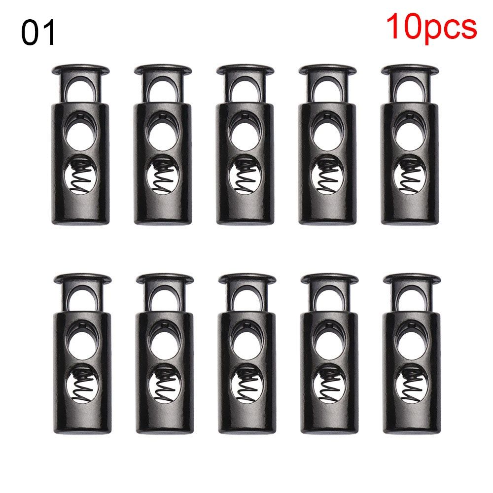 Shoelace Sportswear Apparel Sewing Stopper Cord DIY Metal Clamp Lock Toggle Double Hole Stoppers