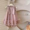 Летнее платье для девочек в корейском стиле с бантом и сеткой, принцесса, для вечеринки, 2025