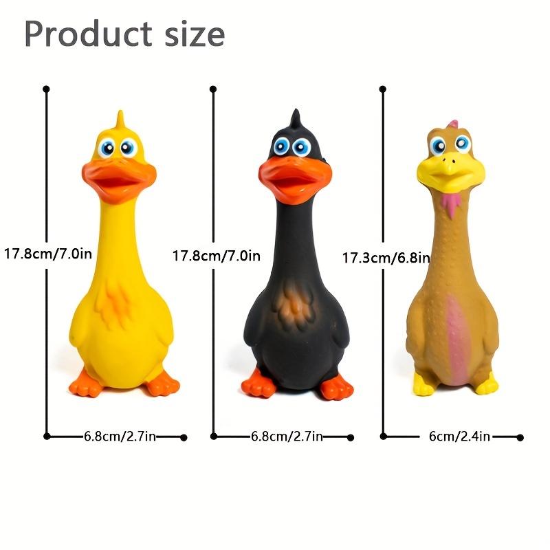 Durable Latex Squeaky Chicken Toy for Dogs with Fun Quacking Sound, Great for Relieving Boredom and Stress
