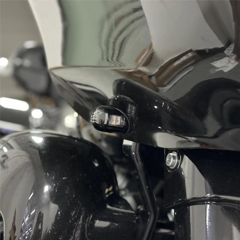 Motorcycle Accessories Running Signal Light Front LED Turn Signals For Davidson Road Glide FLTRX 2015- Black