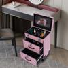 BYMAOCAR Beauty Salon Hair Styling Travel Make Up Case, Cosmetic Trolley Storage Organizer, For Beautician/ Hair Stylist