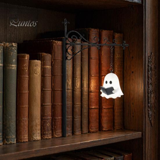Мини светодиодный акцентный светильник-призрак для книжной полки, Декоративный ретро-фонарь для декора библиотеки, Теплая лампа в стиле люстры для любителей чтения книг, Готический фэнтези-дом
