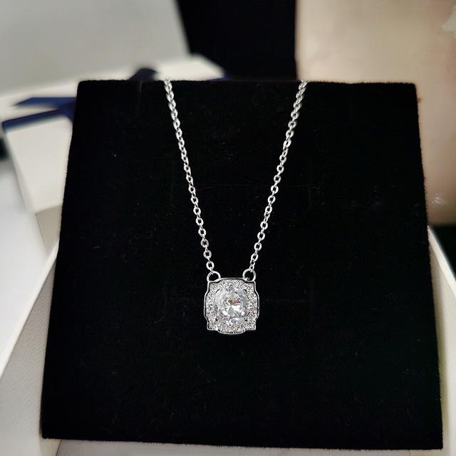 Sunflower Lab Moissanite Diamond Pendant Real 925 Sterling Silver Charm Party Wedding Pendants Necklace for Women Bridal Jewelry