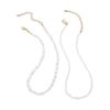 2 Pcs Women Stackable Double-layer Faux Pearl Smooth Lobster Clip Solid Color Neck Jewelry