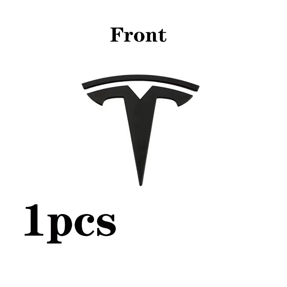 1pcs ABS for Tesla Model 3 Mode Y Car Front Hood Logo Cover Emblem Sticker Styling Auto Body Rear Trunk Badge Accessories