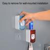2 шт. настенный держатель для зубных щеток с выдавливателем зубной пасты, высокая несущая способность, универсальный, простой в установке, органайзер для зубных щеток