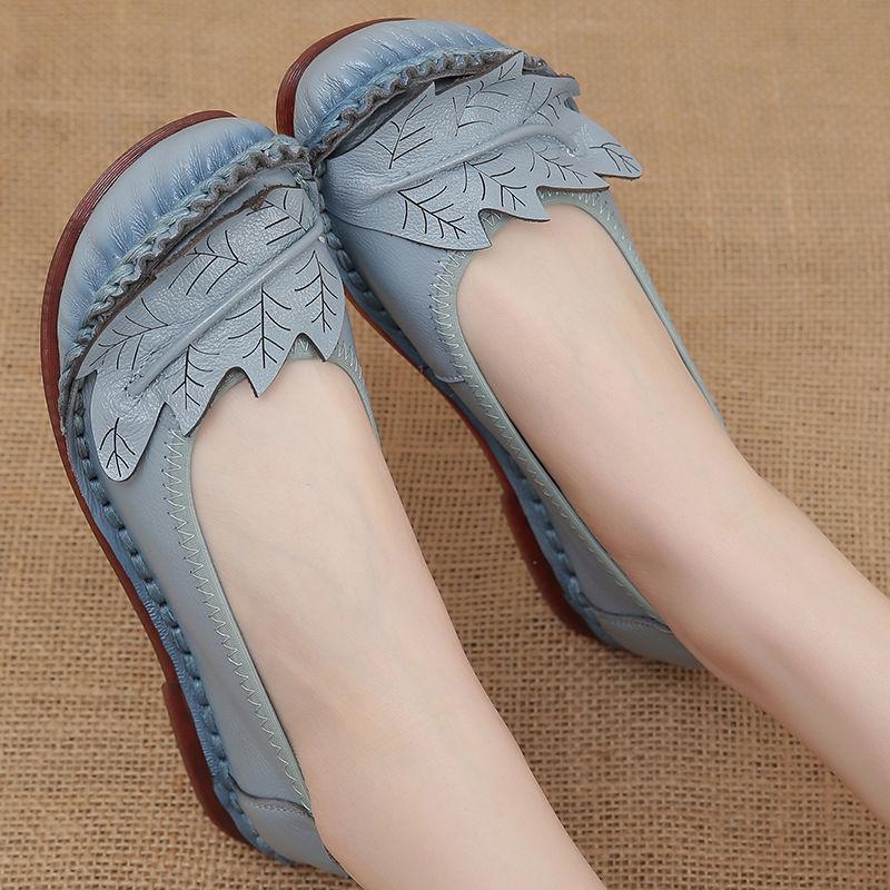 Красные дизайнерские туфли Mom Shallow Loafers 2024 Oxford Flats из натуральной кожи Мокасины Женские туфли для женщин Комфортные лоферы на плоской подошве