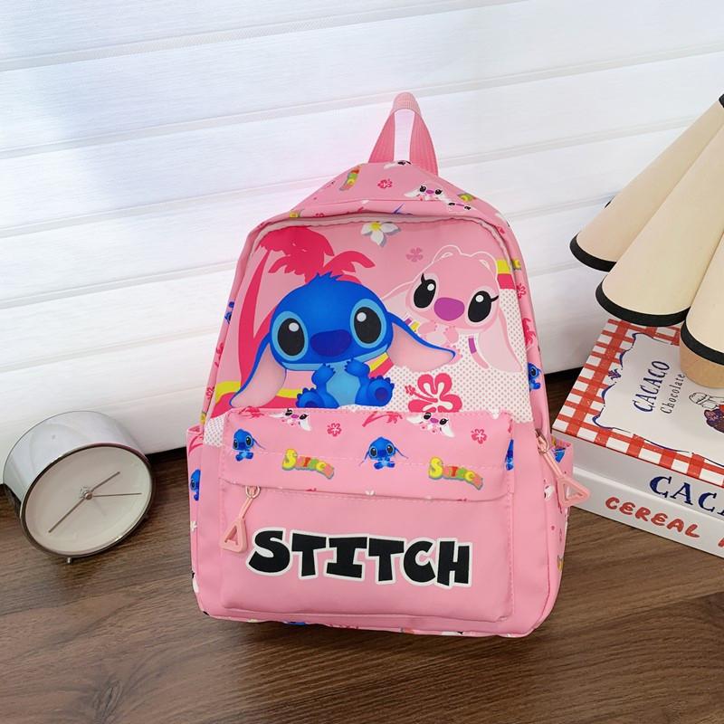 Lilo Stitch Kids School Backpack With Lightweight Nylon And Animal Print For Preschoolers