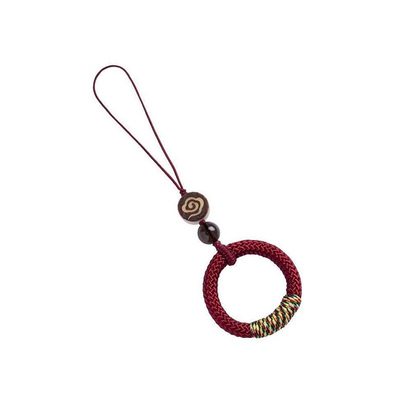 Шарм на запястье для телефона в китайском стиле, ремешок, брелок для пальца для мобильного телефона, ручной работы, с кольцом-пряжкой, подвеска с облачным узором