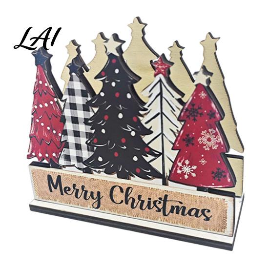 Functional Wooden Art Decor Christmas Theme Napkin Holder Decorative Holiday Paper Towel Stand Table Centerpiece Decoration HD UV Printing Organizer