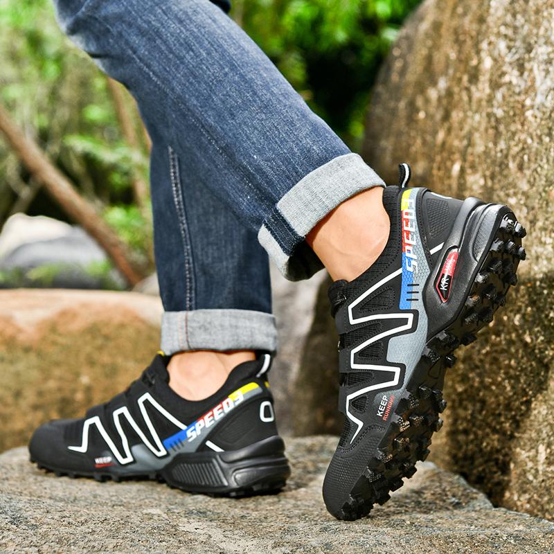 Мужские скальные туфли, уличные нескользящие кроссовки для треккинга, модная удобная спортивная обувь большого размера