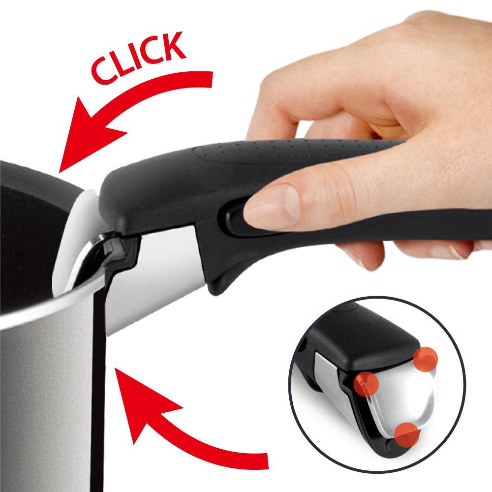 Tefal Frying Pan Set for Gas Fire Only Neo Hard Titanium Plus Set Titanium Coating Removable Handle L60991 9-piece "Ingenio 9" 5-layer