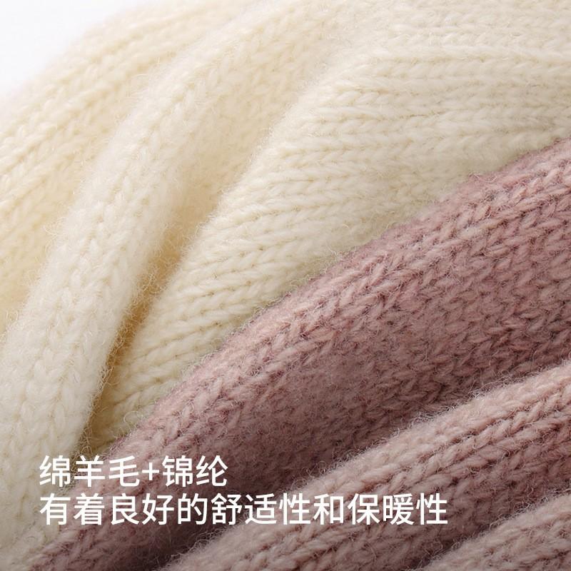 Winter Wool Knit Cycling Gloves Touchscreen Compatible Windproof Warm Full Finger Outdoor Sports DZ149