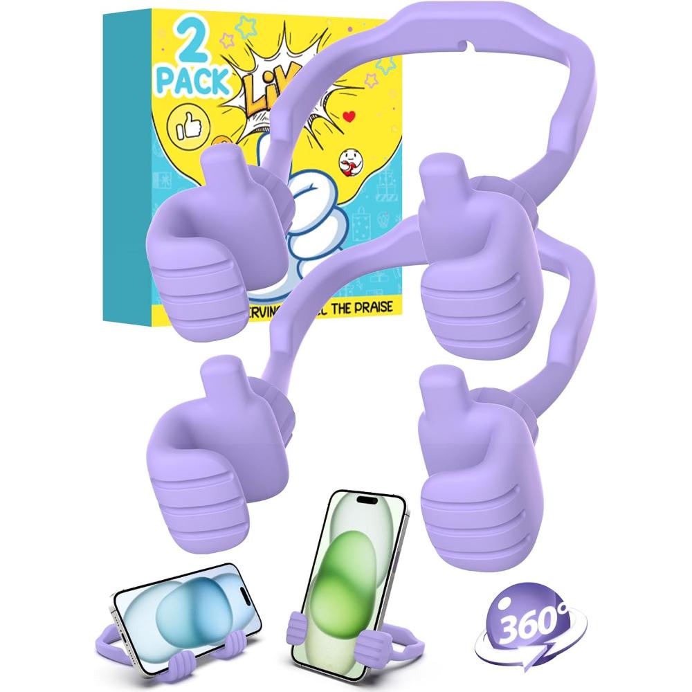 Подставка для мобильного телефона Thumbs Up Lazy Phone Stand - 2 держателя для телефона Подарки на выпускной для нее и него Подставка для мобильного телефона на стол Подарки на день рождения