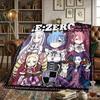 Re Zero Starting Life in Another World Flannel Blanket Printed Warm Comfortable, For Bedrooms,Sofas, Beds, Chairs, Picnics -HE44