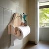 Toilet Paper Holder Funny Frog Design Easy To Install Wall-Mounted Wooden Roll Paper