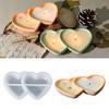 Valentine's Day Double Love Aromatherapy Candle Silicone Mold DIY Heart Plate Candle Cup Plaster Epoxy Resin Molds Home Decor
