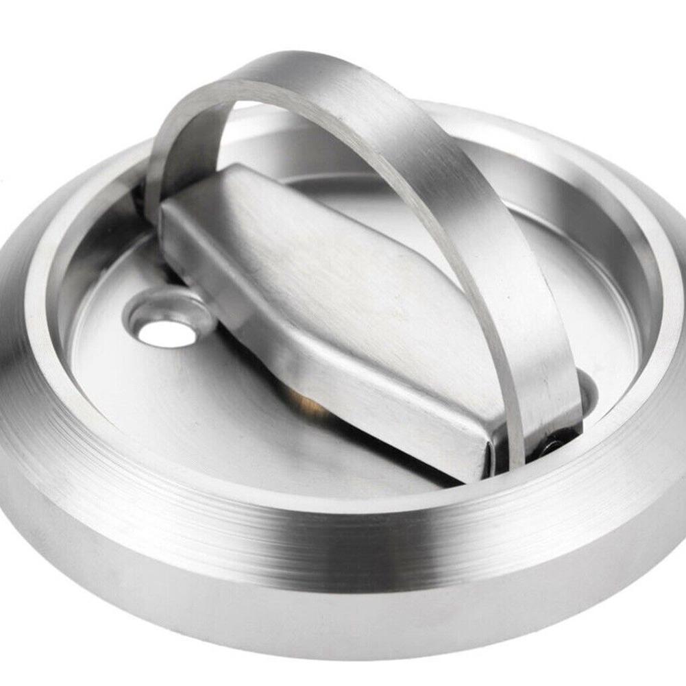 Невидимые дверные ручки из нержавеющей стали, круглые встроенные скрытые ручки для шкафов, ручки-кнопки для раздвижных дверей, круглые замки-кольца