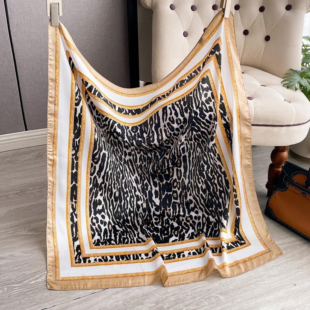 New Spring and Summer Design Luxury 90cm Women Scarf Sunscreen Foulard Shawl Hijab Female Hair Hijab Wraps Neckerchief Bandanda