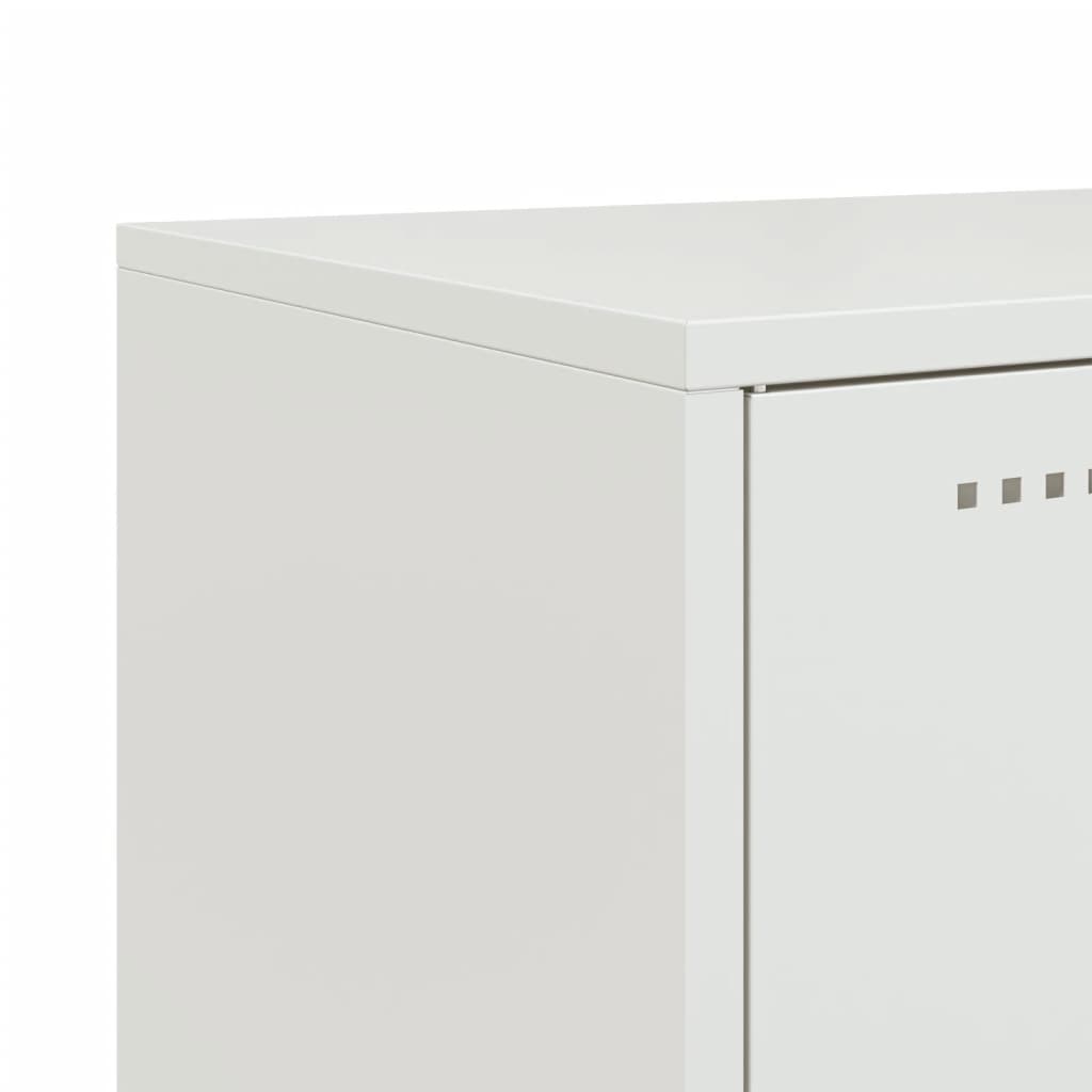 Sideboard White 100.5 x 39 x 107 cm Steel