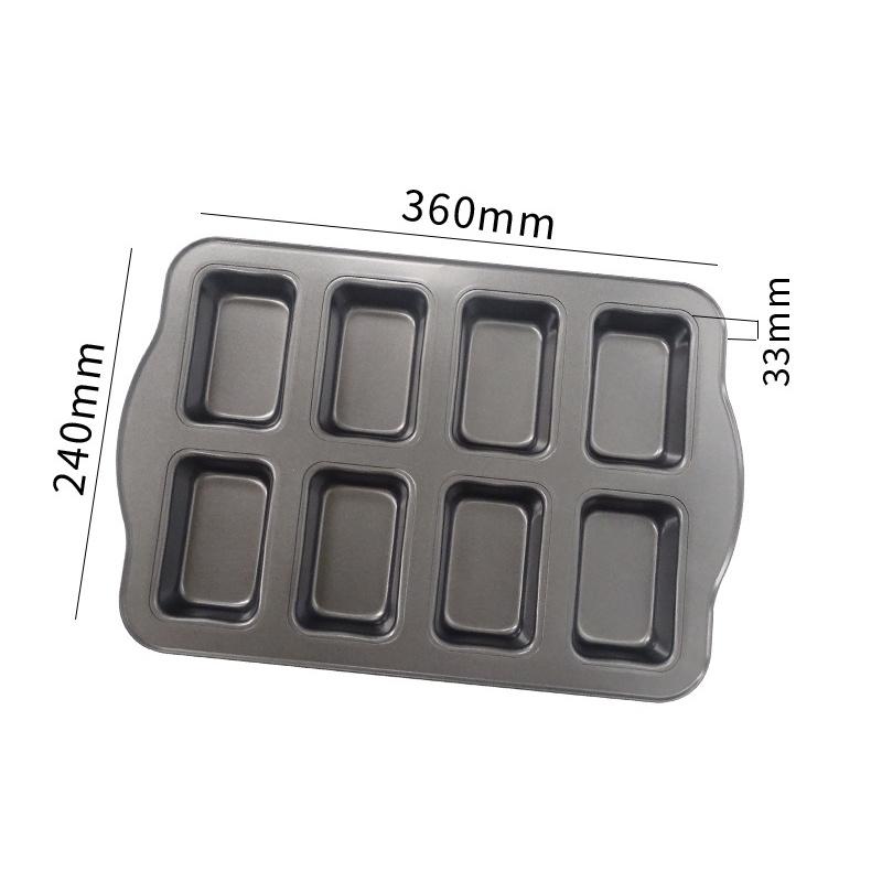 1 шт. форма для выпечки на 8 ячеек, мини-формы для хлеба, форма для тостов и маффинов с антипригарным покрытием, форма для выпечки в духовке, форма для кексов, инструменты для выпечки для домашнего использования