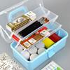 Plastic Craft Storage Box Three-layer Portable Hardware Tool Box New Sewing Storage Box
