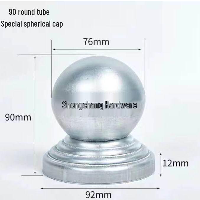 Wrought Iron Hollow Decorative Staircase Post Cap - Round Handrail Ball for Railing Fence Accessories