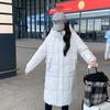 Женская демисезонная куртка с капюшоном средней длины из хлопка с пухом - Осень/Зима 2024, корейский стиль, большие размеры, модное пальто свободного кроя